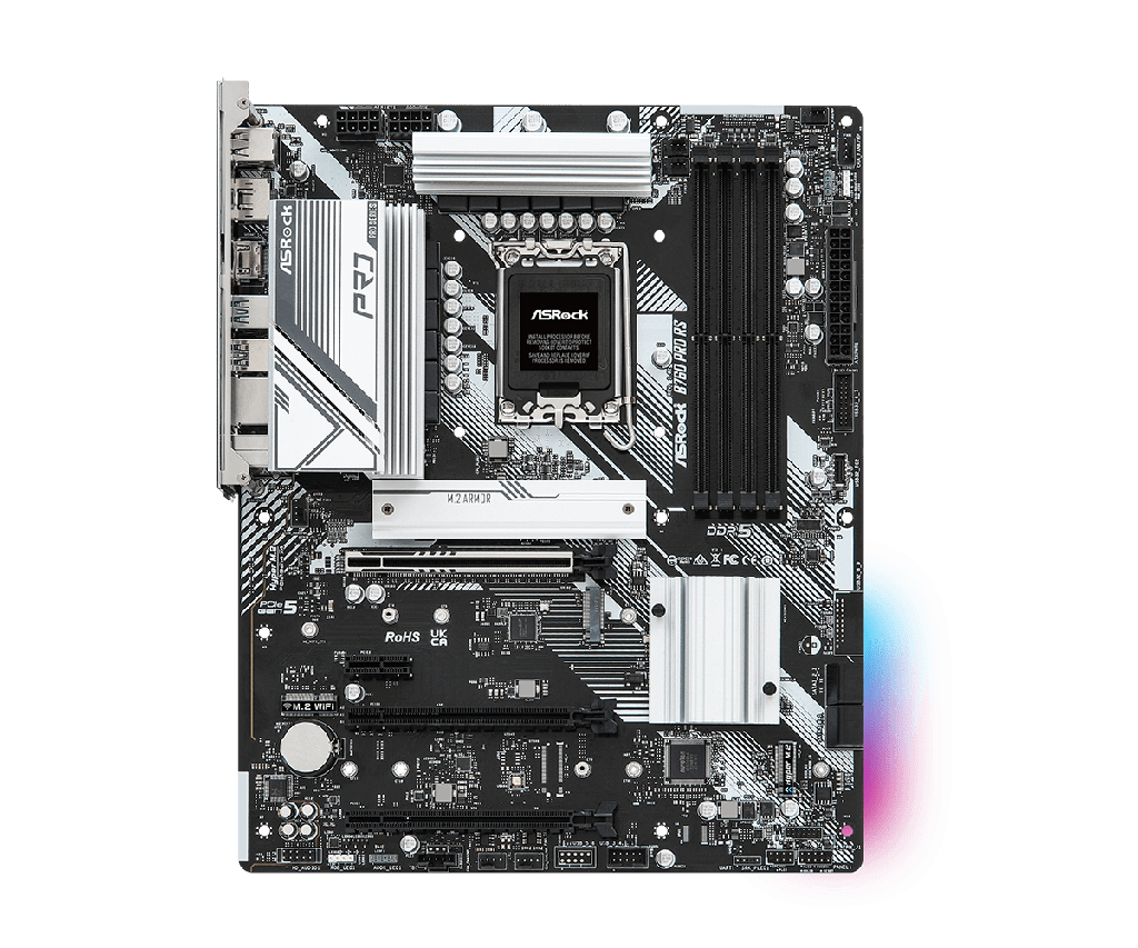 PLACA ASROCK B760 PRO RS, LGA 1700, DDR5 7200MHZ (OC), M.2(PCIE GEN4X4), PCIE 5.0, ATX.