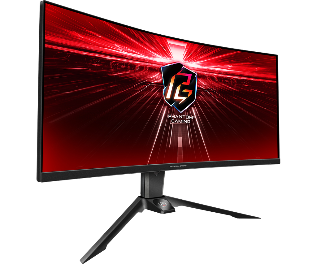 MONITOR GAMING CURVO ASROCK PG34WQ15R2B PHANTOM, 34&quot; VA-WQHD (3440X1440) 1500R, 165HZ, 1MS, WIFI.