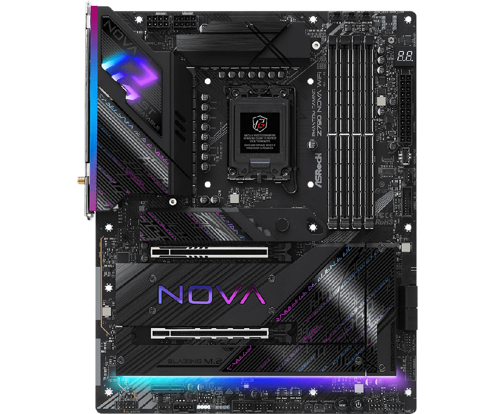 PLACA ASROCK Z790 NOVA WIFI, LGA 1700, DDR5 8000+(OC), M.2 (PCIE GEN5X4), PCIE 5.0, ATX.