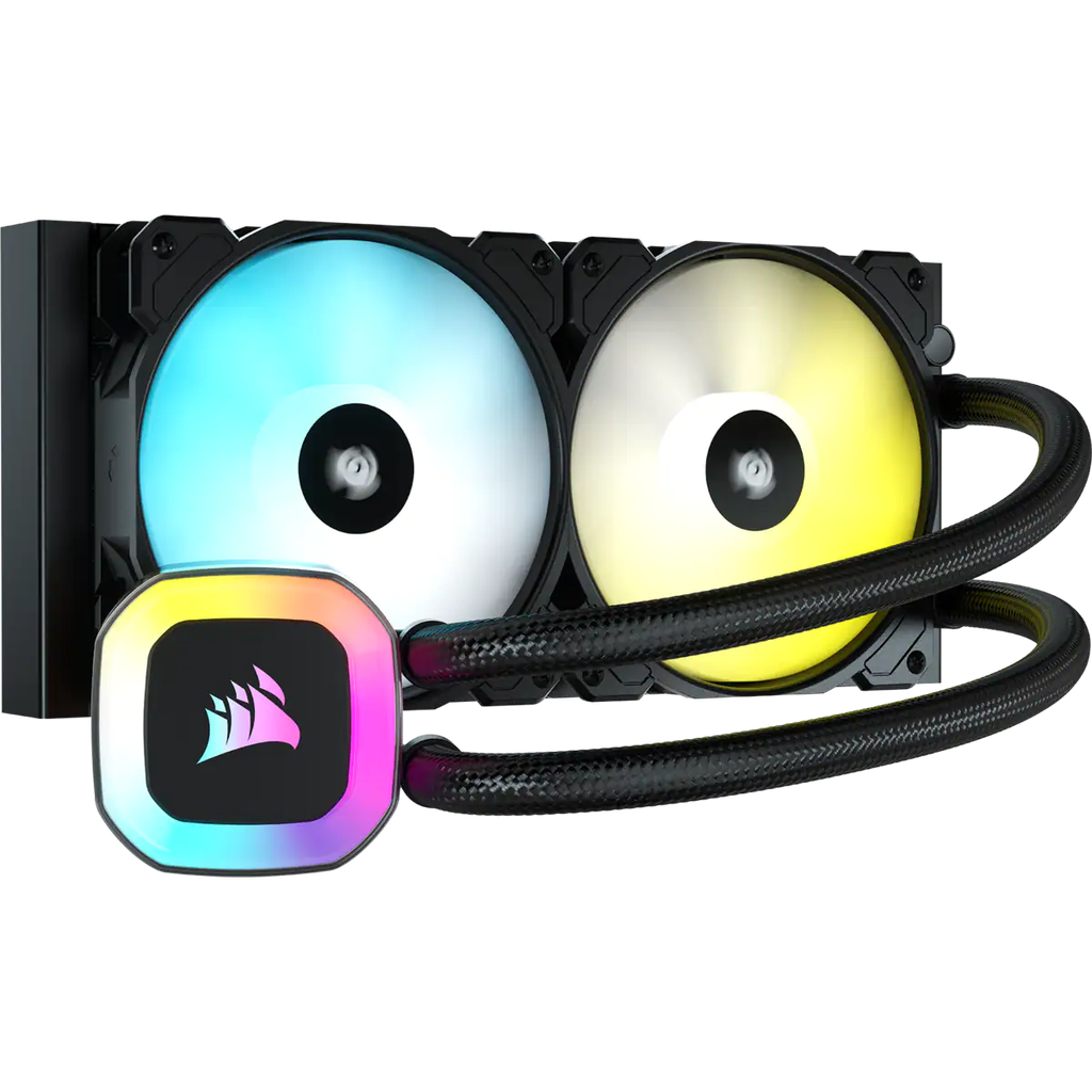 ENFRIADOR LÍQUIDO CORSAIR H100 RGB, 240MM, INTEL, AMD, NEGRO.