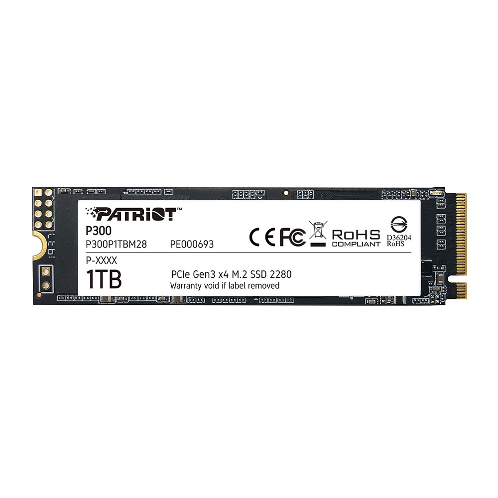 UNIDAD EN ESTADO SOLIDO PATRIOT P300 1TB M.2 2280, PCIE GEN 3 X4, NVME