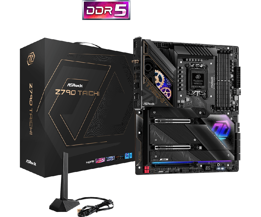 PLACA ASROCK Z790 TAICHI, LGA 1700, DDR5 7200MHZ (OC), M.2 (PCIE GEN5X4), PCIE 5.0, WIFI, EATX.
