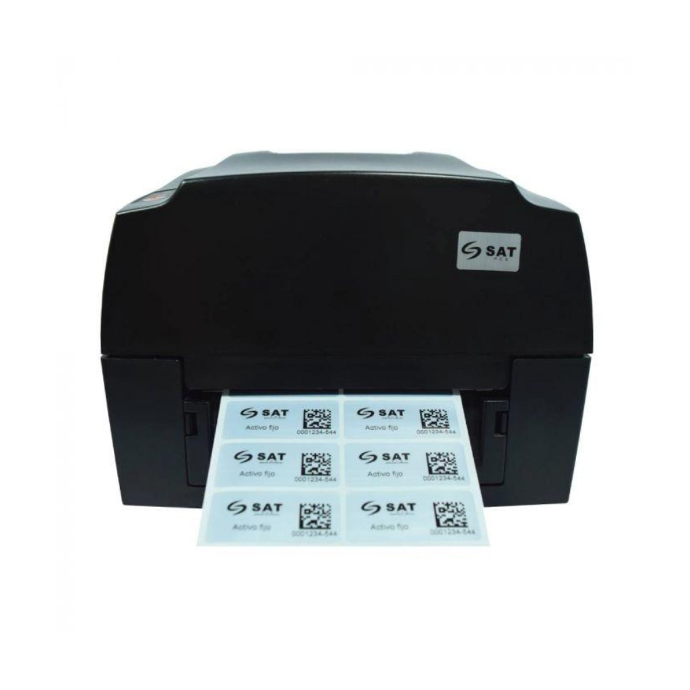 IMPRESORA DE ETIQUETAS SAT TT448-2, USB, RS-232, RED, 1D-2D, 5 IPS, 203DPI.