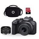 CAMARA MIRRORLESS CANON EOS R10 RF-S 18-45MM IS STM+RF 50MM IS STM+ESTUCHE+MEMORIA (COMBO  92)