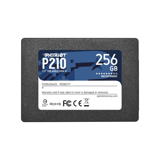 [COAPTVP210S256G25] UNIDAD EN ESTADO SOLIDO PATRIOT P210 256GB, SATAIII 6GB/S, 2.5".
